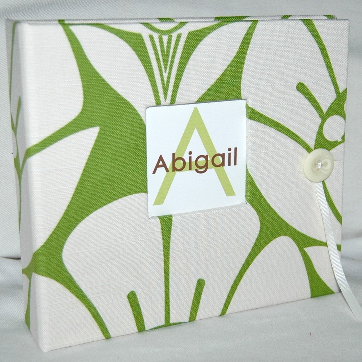 Baby Memory Book . NEW Lime Petals Album . Ruby Love Baby Book . Modern Stylish Baby Album with 14 month calendar