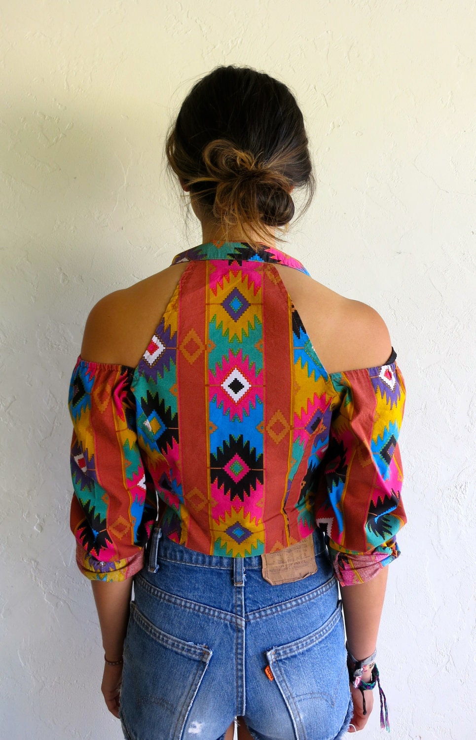 Aztec Print Cut Out Crop Top - Enter SUMMA12 at checkout for 30% off