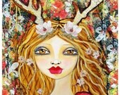 Wild At Heart  Fine Art Print of Mixed Media painting