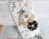 White apple iphone 4 4s case, swarovski crystal rhinestone flatback, rhinestone pumpkin , fast shipping