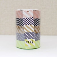 mt Washi Masking Tape - Stripes D - Set 5