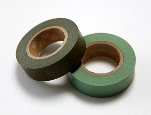 mt Washi Masking Tape - Olive & Green Bamboo - Set 2