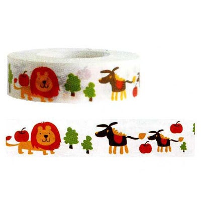 Funtape Masking Tape - Lion Zoo