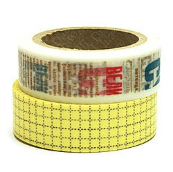 Decollections Masking Tape - Text & Grid - Set 2 - Winni