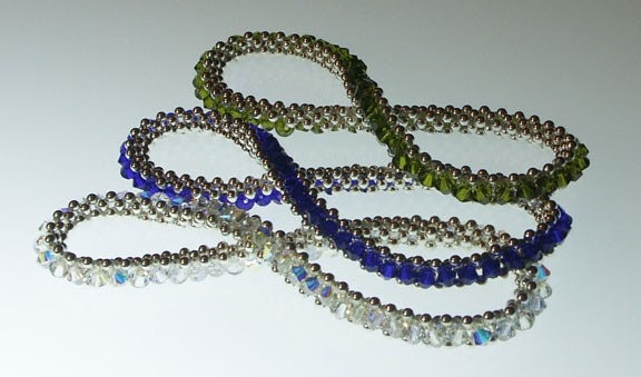 Next Best Thing to Diamonds Bracelet, Swarovski Crystal, Spring, Colorful, Silver