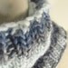 Hand Knit Pale Blue to Denim Blue Winter Cowl for Men and Women
