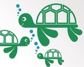 Sea Turtle Wall Decal Stickers for Ocean theme Nursery Baby Children