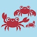 Happy Crab Wall Decals: Kids Beach Ocean Nursery