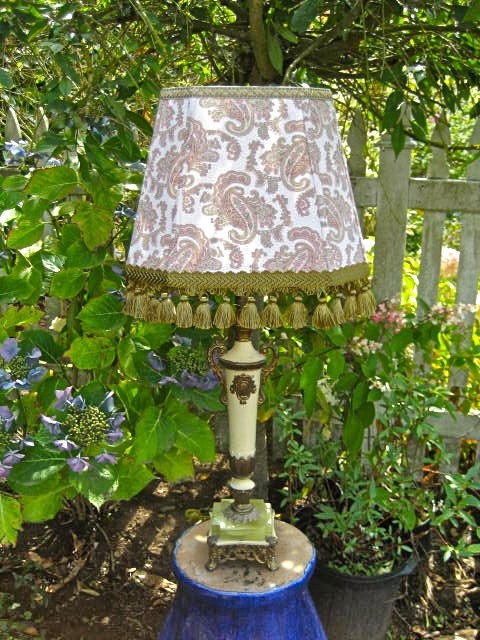 CYBER SALE - Soft Paisley Square Lampshade
