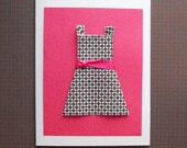 Origami dress notecard