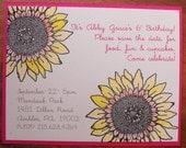 Sunflower Birthday Invitation