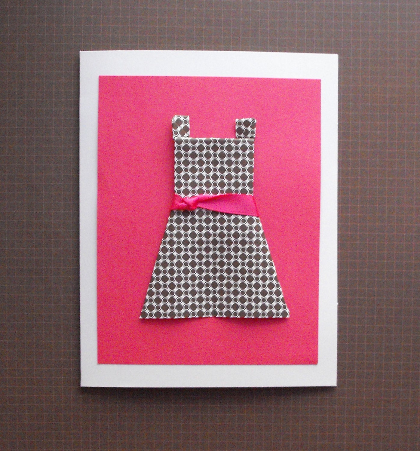 Origami dress notecard
