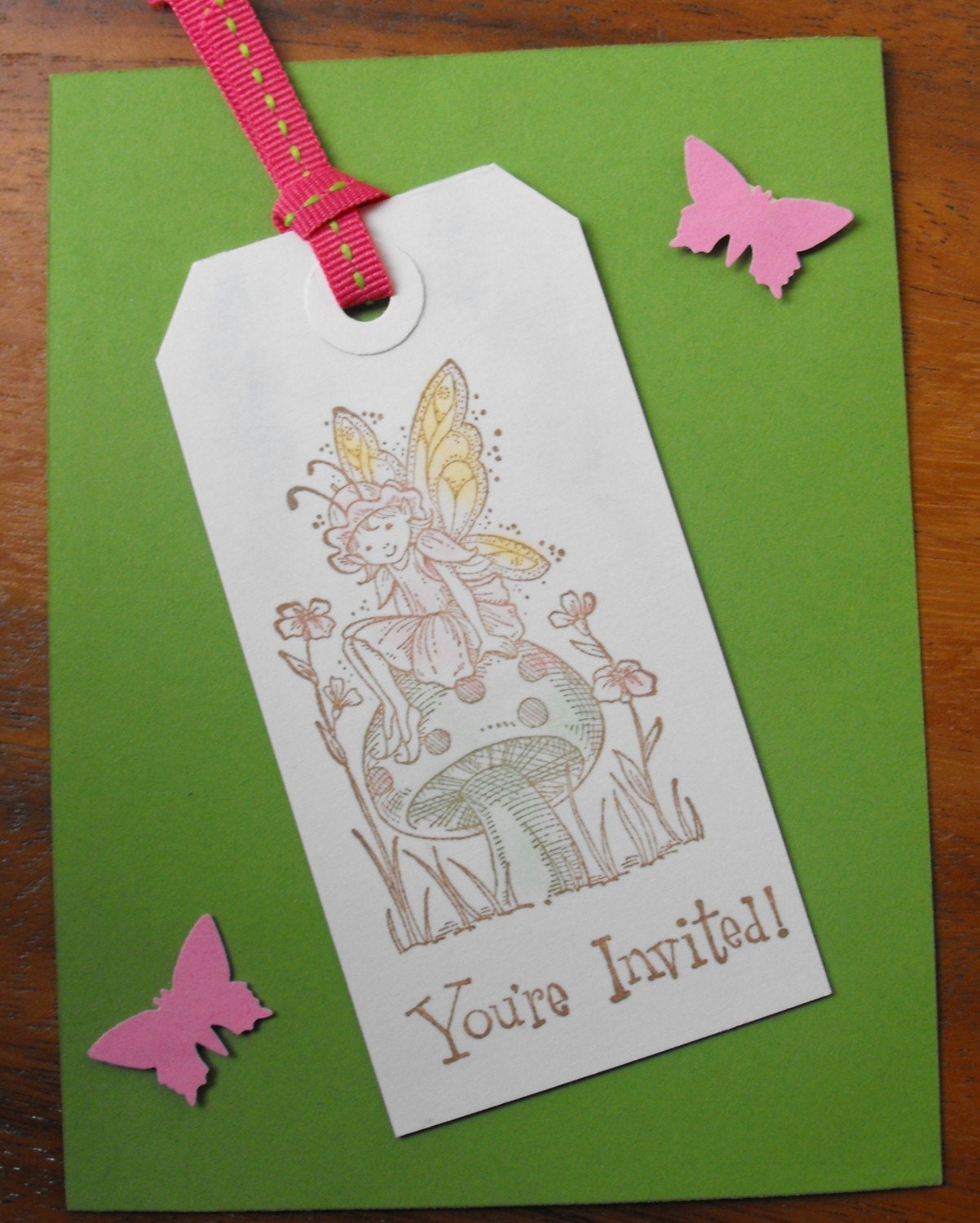 Woodland Fairy Birthday invitation
