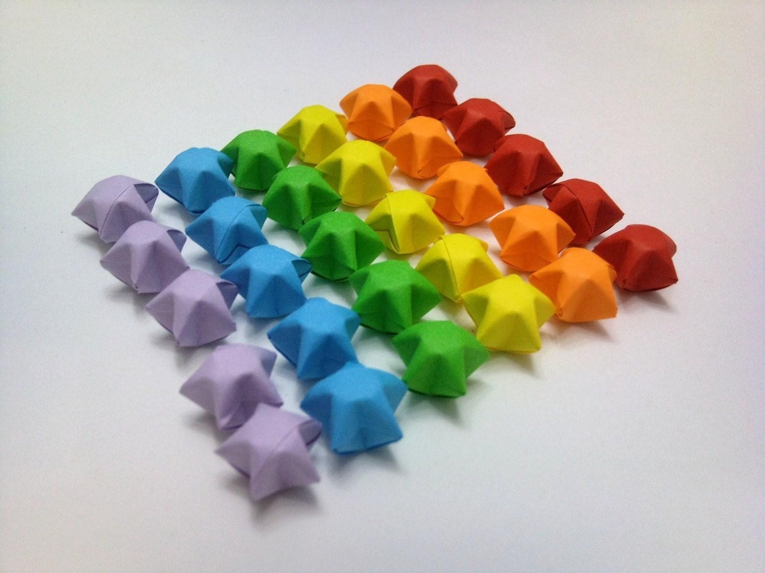120 Origami Lucky Stars - Colorful and Fun Rainbow Colors - custom orders available