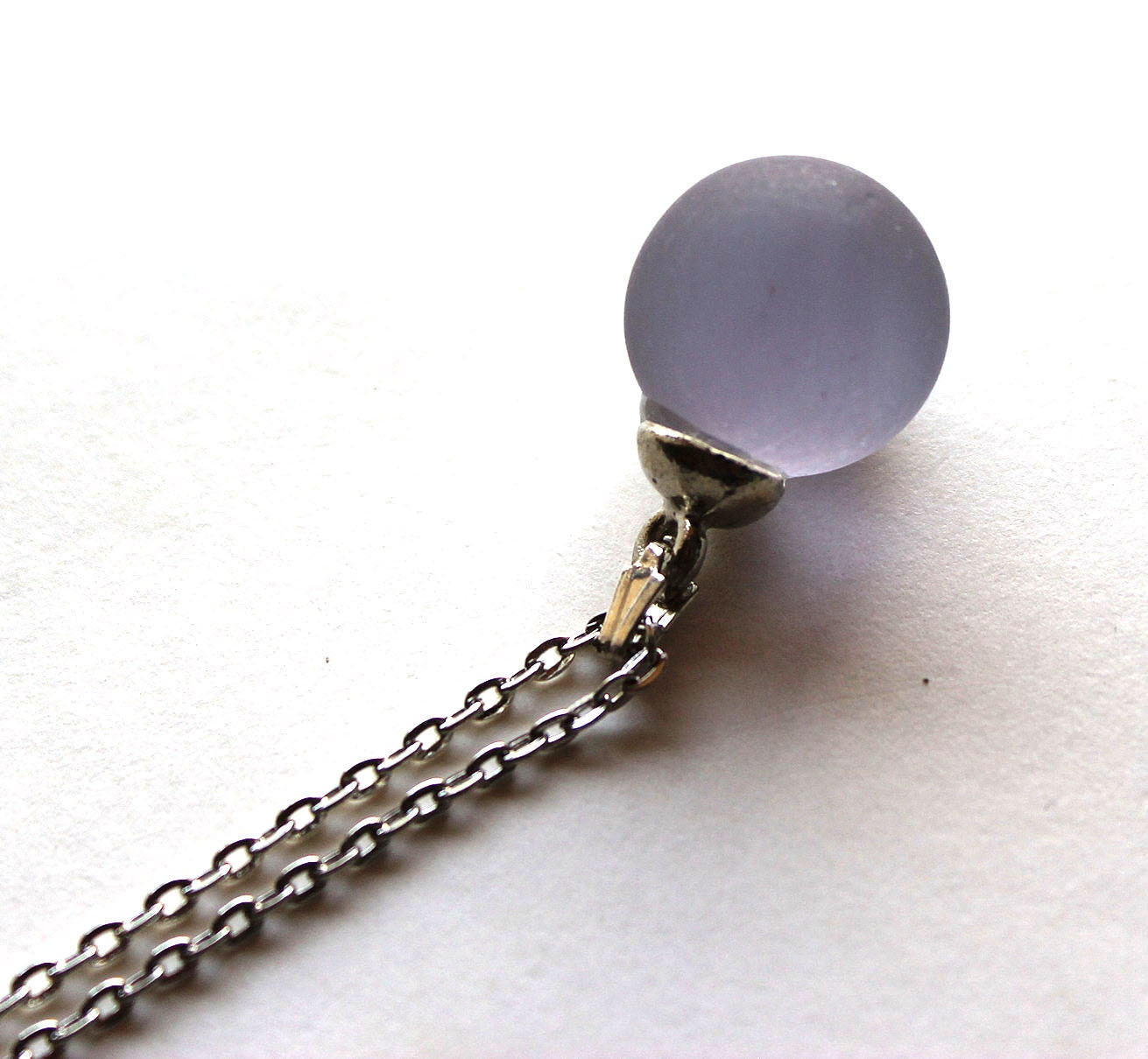 Sea glass marble vintage 1940's - 1960's necklace playful