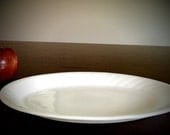 Fire King white milk glass Swirl oval serving platter