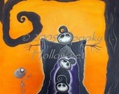 Big Guy Grimmy Grim Reaper 8 by 10 Print from Spooky Hollow series of paintings number 21