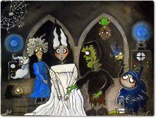 Monster Mash Spooky Hollow canvas print
