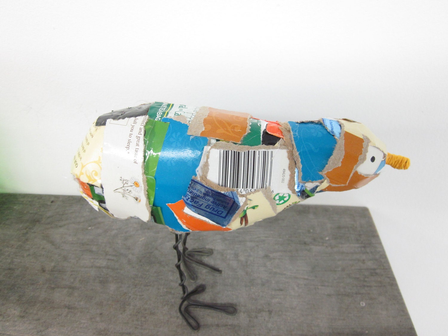 Recycled Trash Bird Sculpture Seven