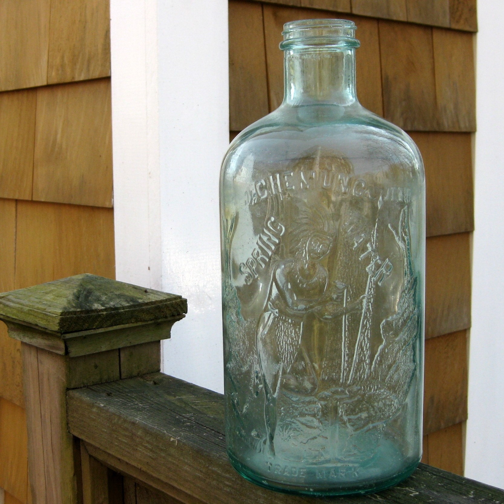 Chemung Spring Water Glass Bottle by VintageHaven on Etsy