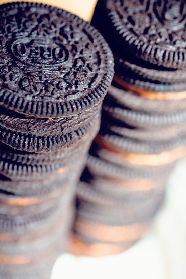 Halloween food fall autumn under 10 25 food oreos dark black orange - Fine Art Photography Print - Lori411