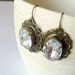 Victorian Assemblage Earrings. Bridal. Wedding. Prom. Party. Evening wear. Clear Vintage Jewels and Antique Brass.
