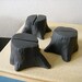 Tree stump card holders - set of 4 - Black