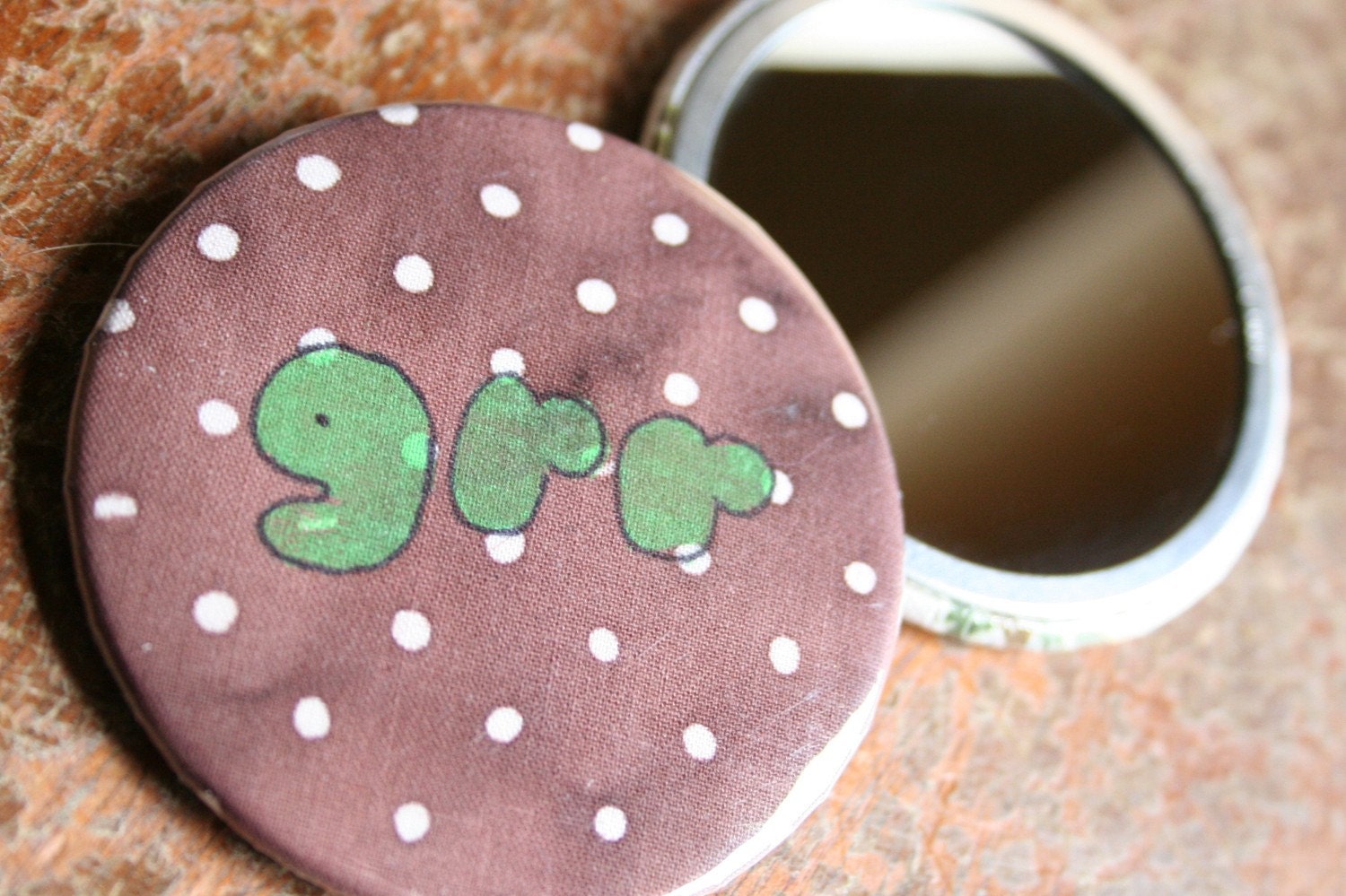 grr polka dots Pocket Mirror