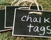 Rectangle Wood Chalkboard Labels - set of 4 - Basket Labels, Chalkboard Tags, Wedding Chalkboards, Rustic Wedding