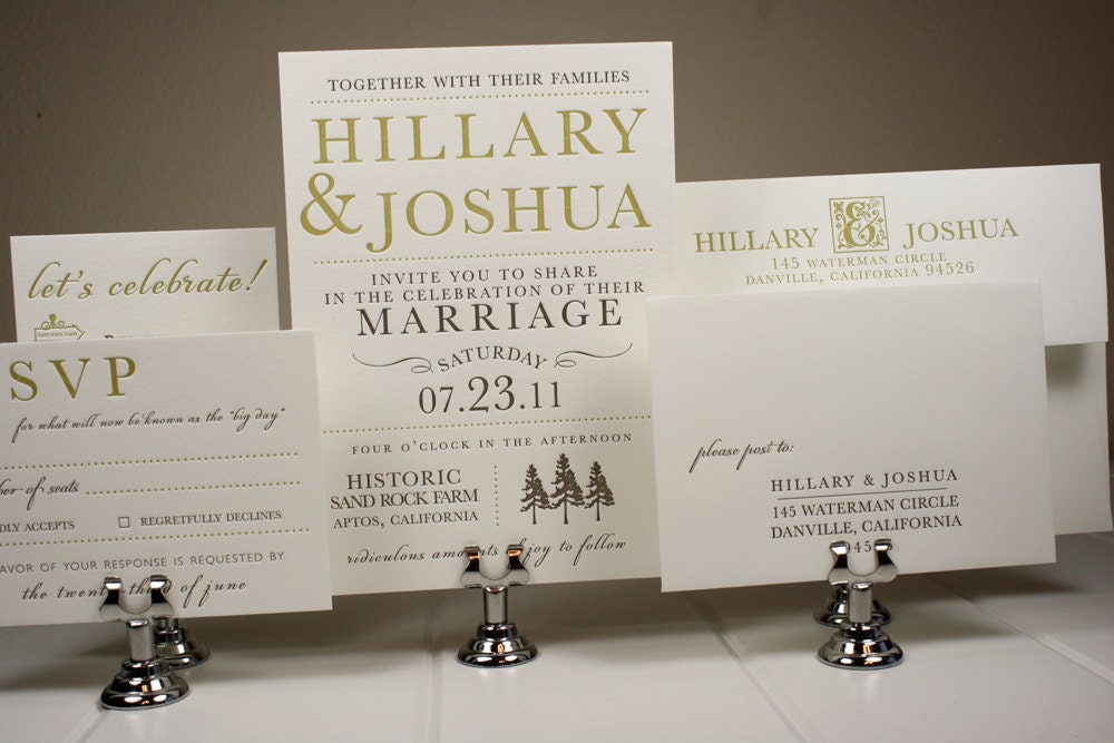 Wedding Invitation - Vintage Farm Billboard