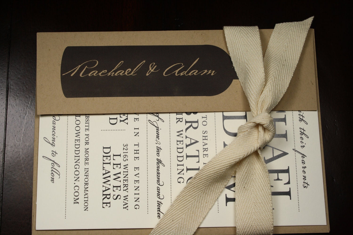 Wedding Invitation - Rustic Vineyard Collection
