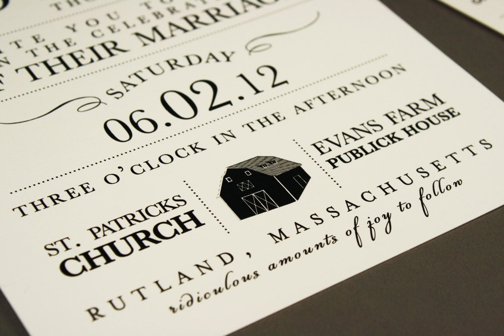 Wedding Invitation - Party Till The Cows Come Home