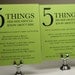 Wedding Reception Cards - Five Things About Him and Her