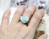 Daiyu Chinese jade wire wrapped ring (SR)