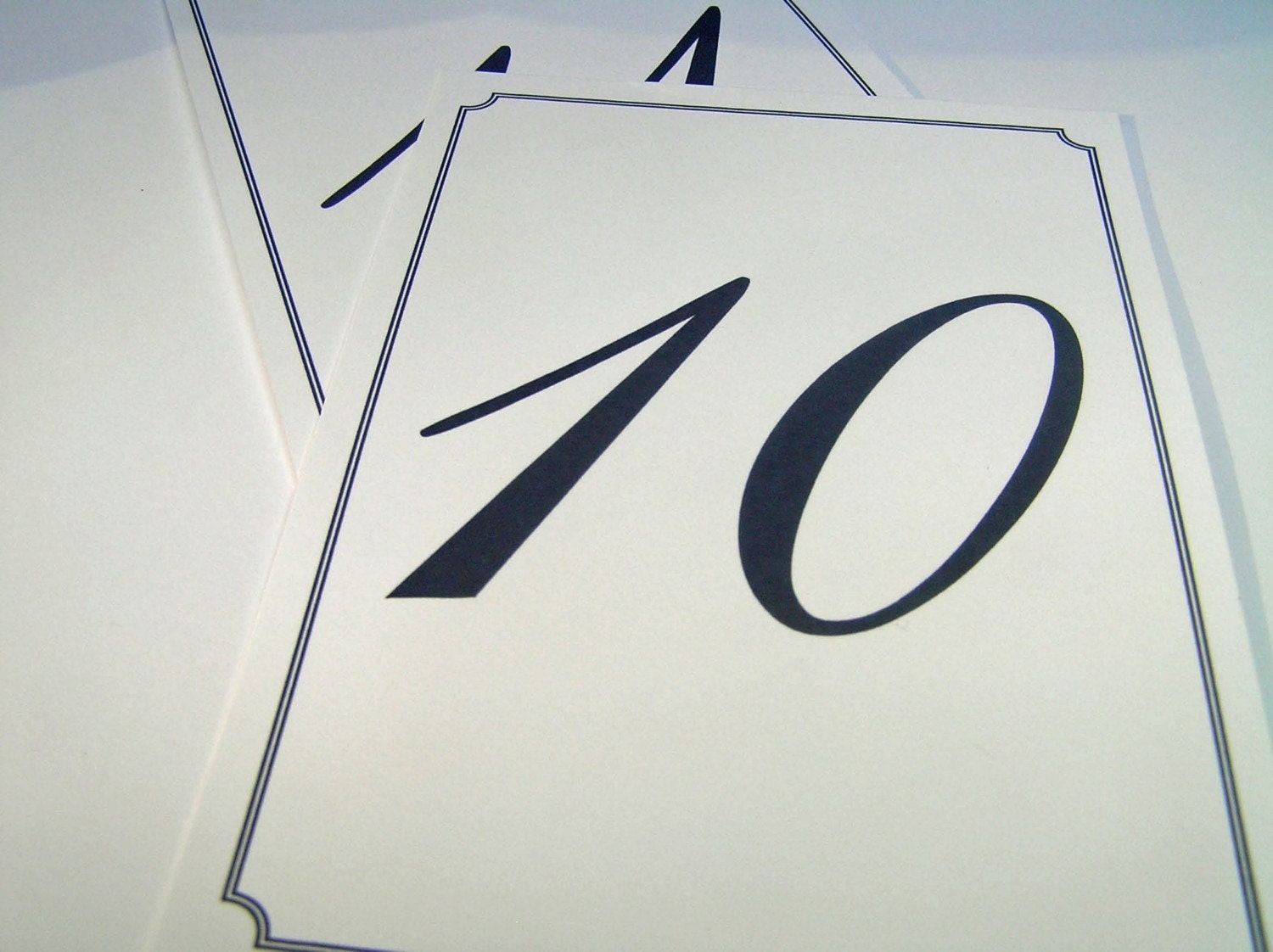 Beveled Table Numbers
