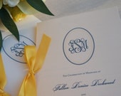 Tying the Knot Monogram Wedding Program