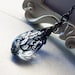 May Sale 10% off - Black Lace Elegant Tear Drop Pendant