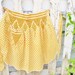 Half Apron, Handmade Vintage Apron, Gingham, Mustard Yellow, White, Black, Smocked, Country, Farmhouse Chic, Kitchen Decor, Accessory