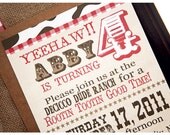 Rootin Tootin Western Party Invitations With Envelope Set of 15