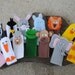 Felt FINGER PUPPET ANIMALS farm, zoo, pretend play , Extra puppets for busy book
