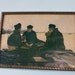 Vintage, Three Boatmen From Barcelona Framed Print, 14 3/4 Inches X 10 3/4 Inches
