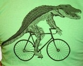 Unisex Urban ALLIGATOR  T Shirt american apparel xs s m l xl and xxl (Grass Green)