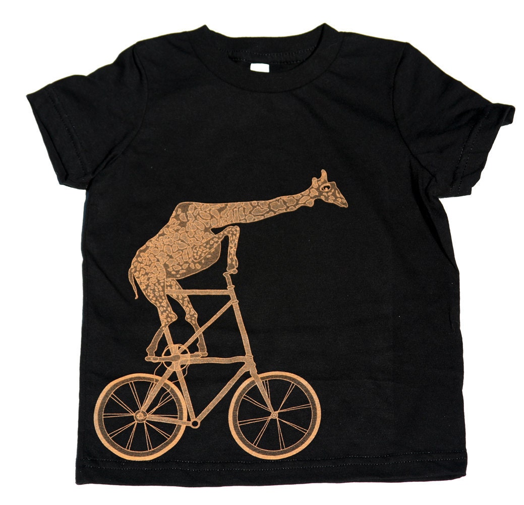 Kids GIRAFFE TShirt american apparel black
