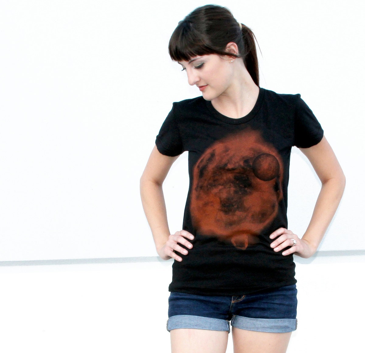 Womens Tee Ladies Shirt PLANET Tee planet mercury solar system T SHIRT american apparel planet shirt