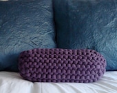 Super Chunky Knit Bolster Pillow - Lavender