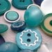 Ocean Blue Vintage Buttons - 31 Buttons in Celluloid and Plastic 1930s-60s