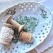 Vintage Lattice Edge Dish . Cottage Decor . Green & White Transferware . Birds . Swallows . Oval China Plate . Shabby Chic