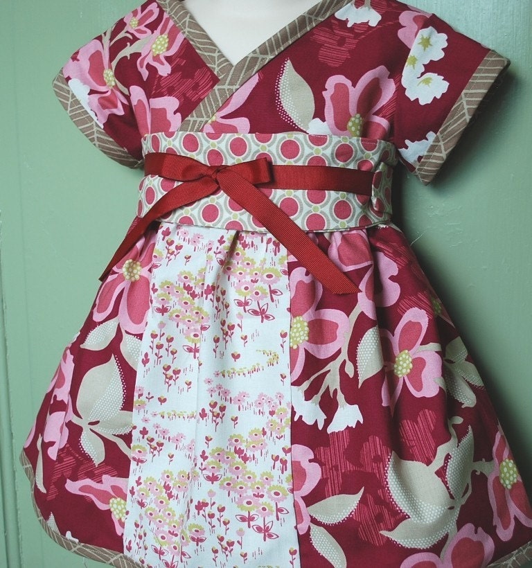 Kyoko style dress in Berry Joel Dewberry fabric