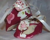 Tiny dancer baby slippers with rosette and buttons