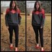 Heather Charcoal Sweatshirt With Red Lace